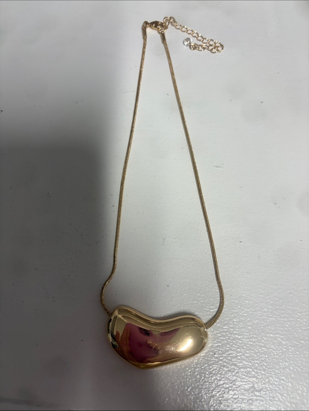 Gold Bean Pendant Necklace - Women Jewelry